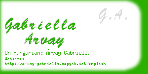 gabriella arvay business card