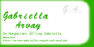 gabriella arvay business card